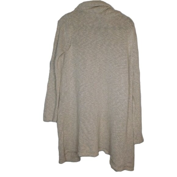 Jenni Kayne Oatmeal Cotton Linen Long Hooded Open Cardigan | VGUC | Small - Picture 6 of 10
